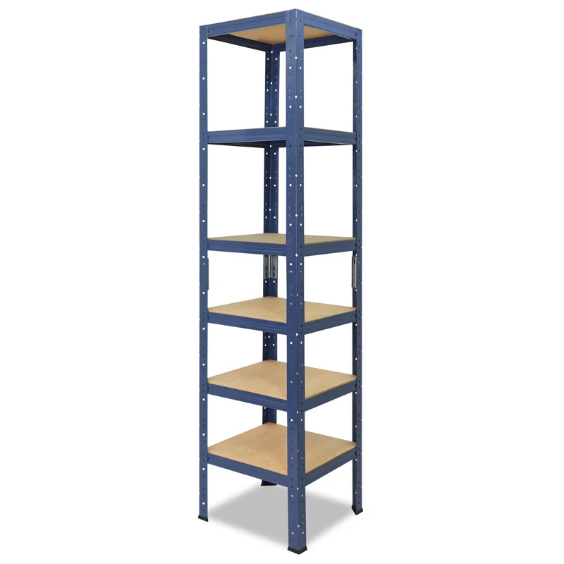 shelfplaza HOME Schwerlastregal 230x60x60 cm blau mit 6 Böden
