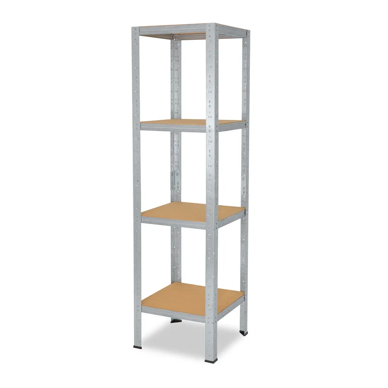 shelfplaza HOME Schwerlastregal 180x45x45 cm verzinkt mit 4 Böden