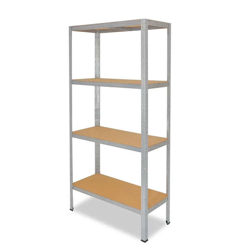 shelfplaza HOME Schwerlastregal 200x50x40 cm verzinkt mit 4 Böden