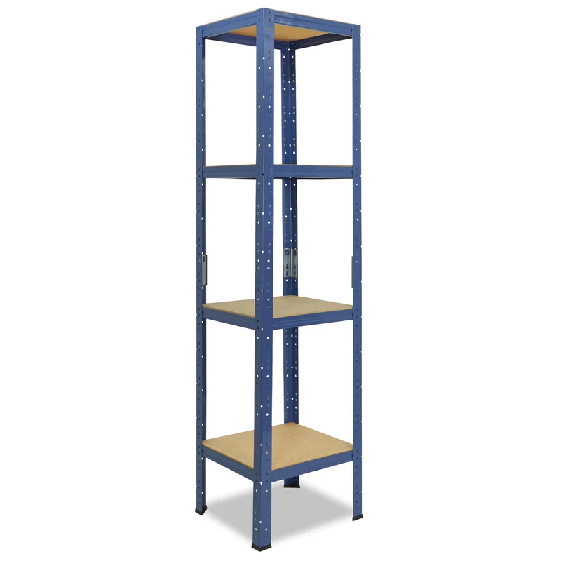 shelfplaza HOME Schwerlastregal 155x45x45 cm blau mit 4 Böden