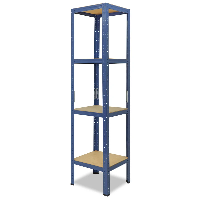 shelfplaza HOME Schwerlastregal 155x45x45 cm blau mit 4 Böden