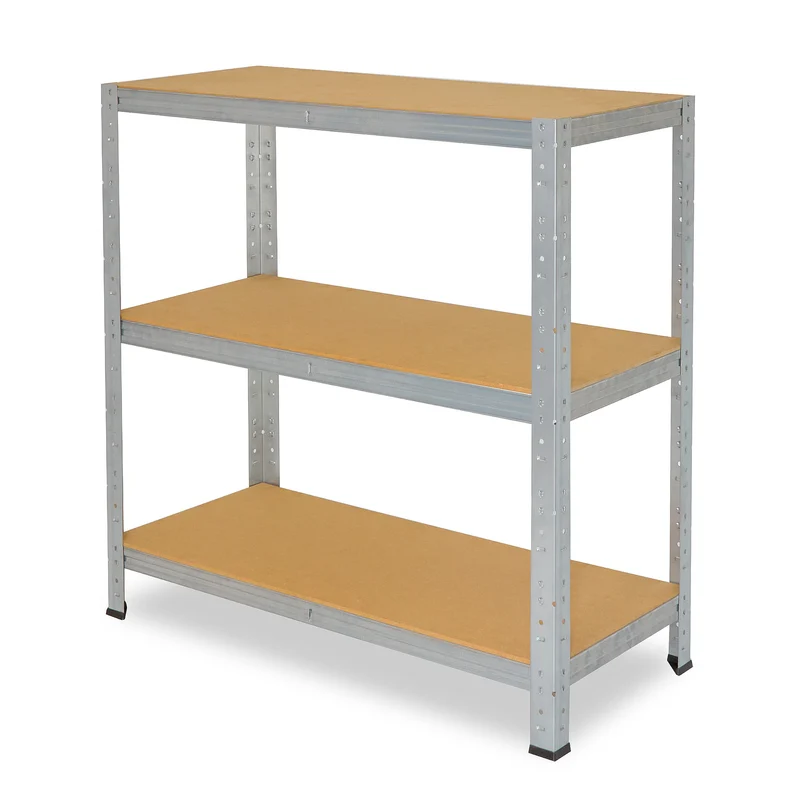 shelfplaza HOME Schwerlastregal 90x40x45 cm verzinkt mit 3 Böden