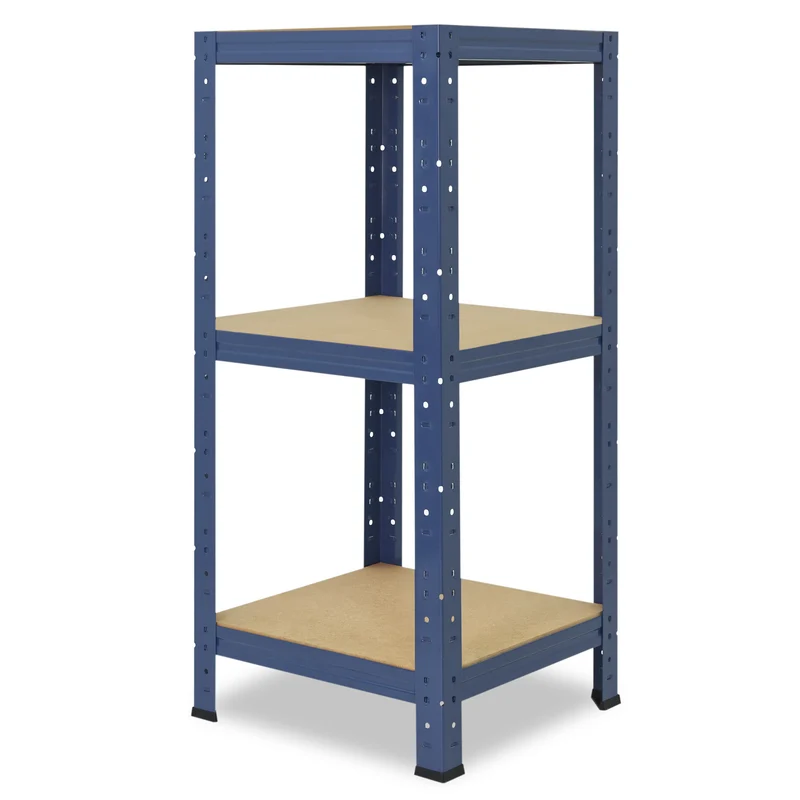 shelfplaza HOME Schwerlastregal 90x60x60 cm blau mit 3 Böden