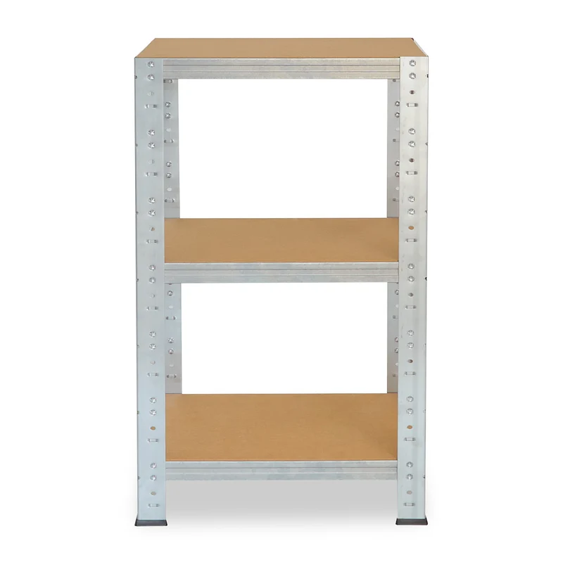 shelfplaza HOME Schwerlastregal 90x45x45 cm verzinkt mit 3 Böden
