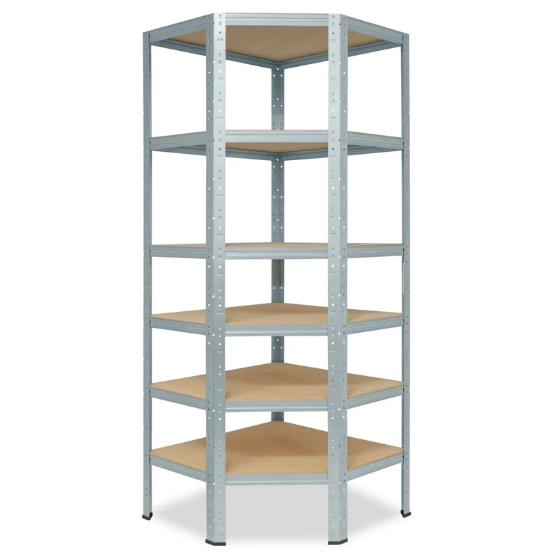 shelfplaza HOME Eckregal 230x60x30 cm verzinkt mit 6 Böden