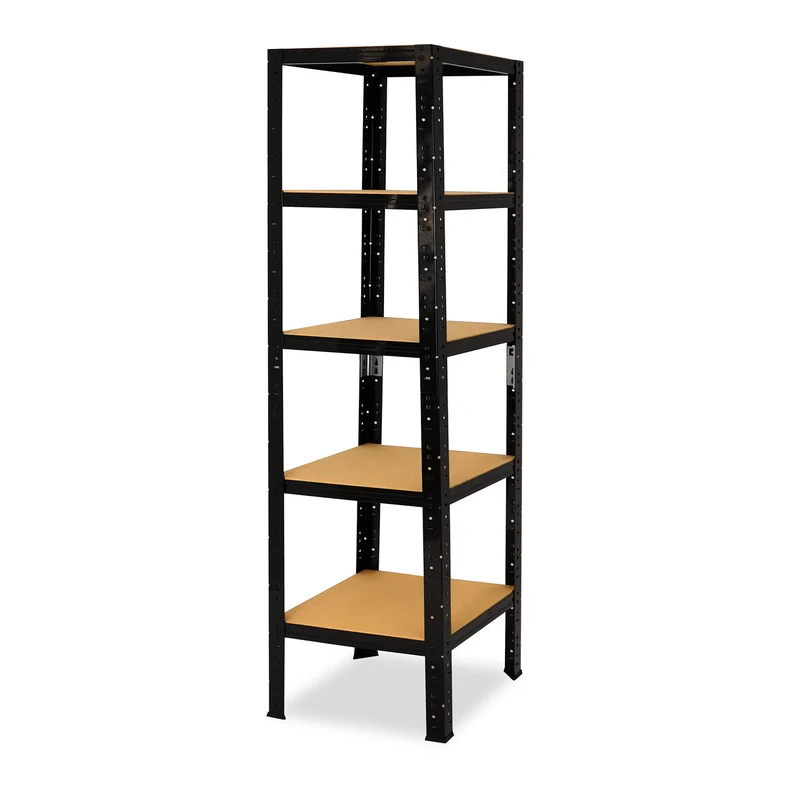 shelfplaza BLACK Schwerlastregal 200x60x60 cm schwarz mit 5 Böden