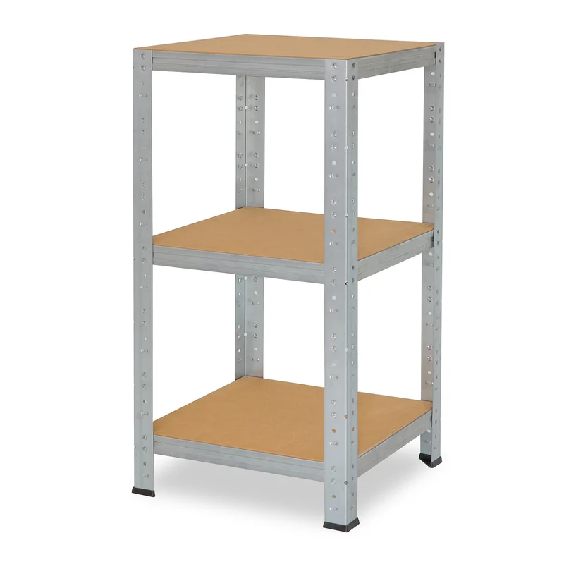 shelfplaza HOME Schwerlastregal 100x50x50 cm verzinkt mit 3 Böden