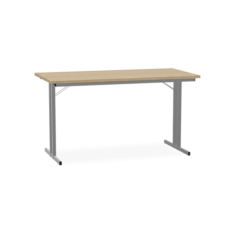 Klapptisch mit T-Fuß – Gestell in Weißaluminium