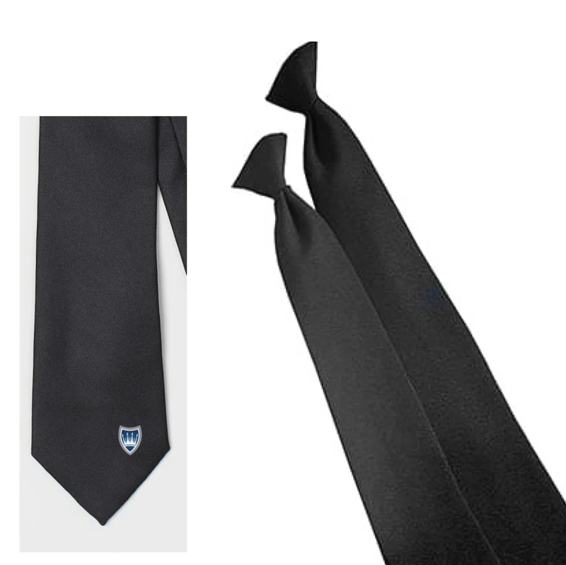 Black Tie With Clip For Tactical Uniform