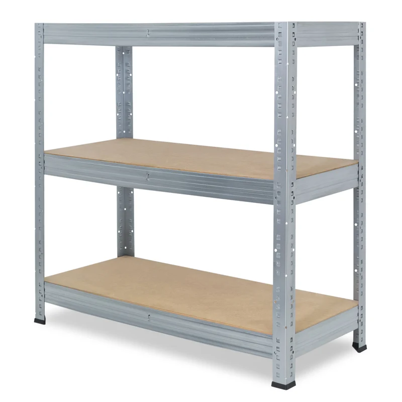 shelfplaza PRO Schwerlastregal 90x100x50 cm verzinkt mit 3 Böden