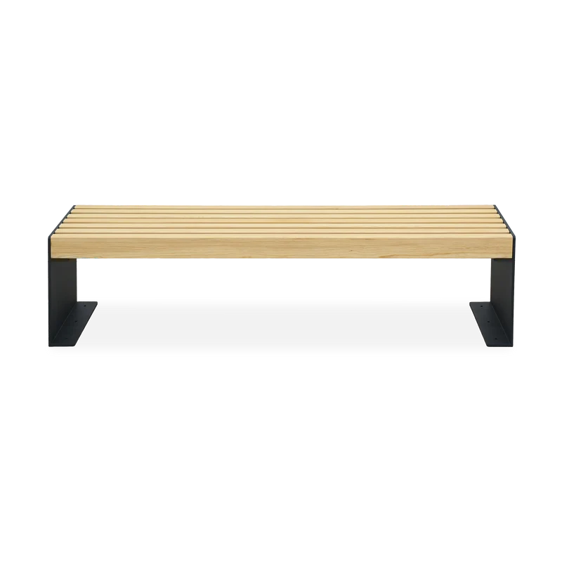 Outdoor-Sitzbank 1.800 mm breit – Holz | Anthrazitgrau