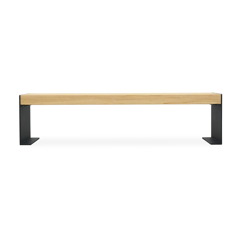 Outdoor-Sitzbank 1.800 mm breit – Holz | Anthrazitgrau