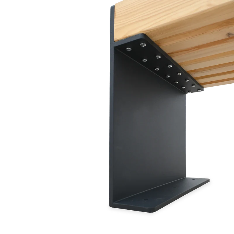 Outdoor-Sitzbank 1.800 mm breit – Holz | Anthrazitgrau