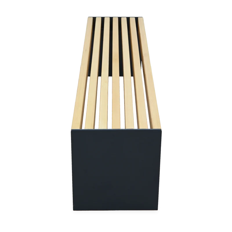 Outdoor-Sitzbank 1.800 mm breit – Holz | Anthrazitgrau