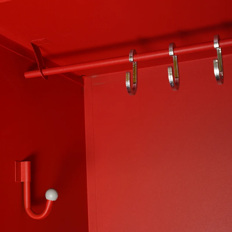 Feuerwehrschrank 1-Abteil Feuerrot – optional mit Zubehör