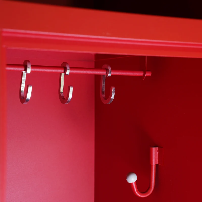 Feuerwehrschrank 1-Abteil Feuerrot – optional mit Zubehör