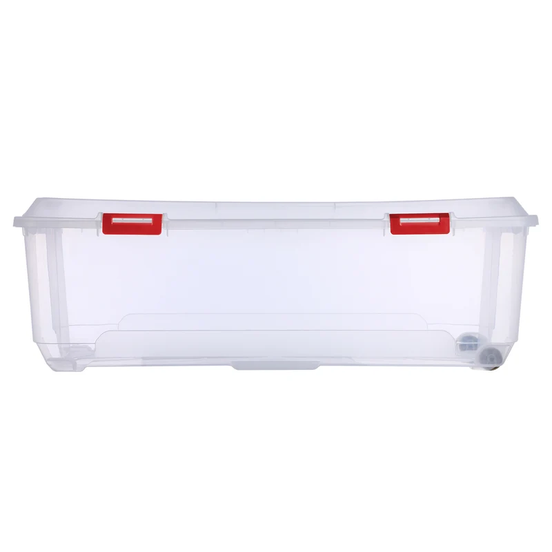 XXL Weihnachtsbaumbox mit Rollen - Transparente Kunststoffbox mit Deckel für Weihnachtsbaum, Weihnachtsdeko, Girlanden & Zubehör
