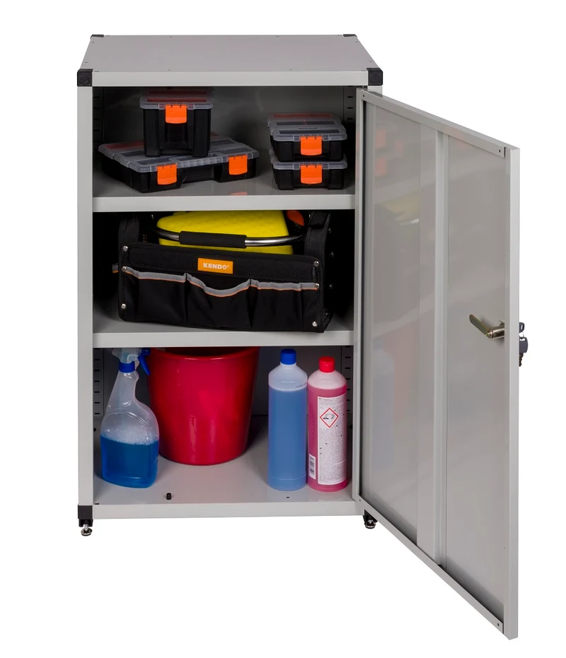 Metallschrank Werkstattschrank Lagerschrank "Mini 60" mit 2 Böden