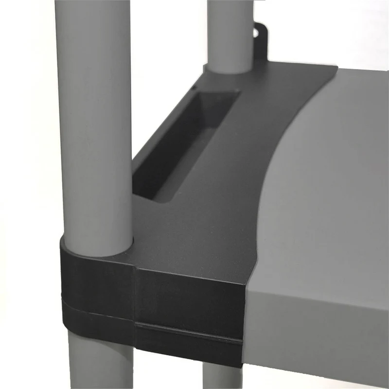 Set: 2 x ARMADIO Schwerlastregal mit 4 Ebenen, 80 x 40 x 168 (schwarz/grau)