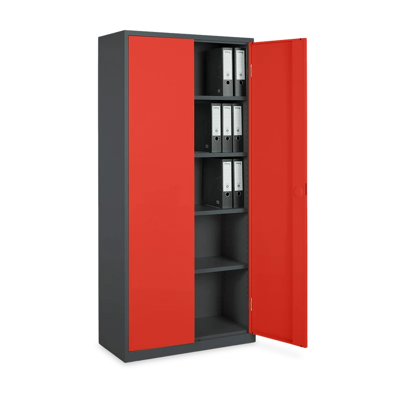 Aktenschrank aus Stahl – 920 x 420 (5 OH) – Korpus in Anthrazitgrau