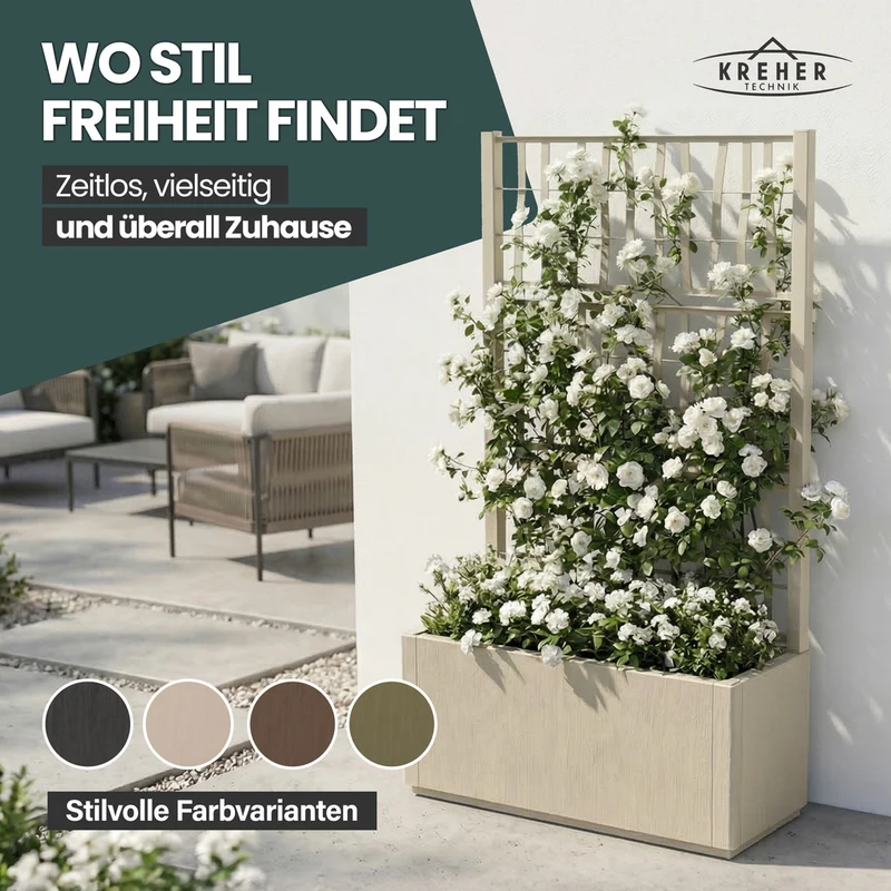 Set: 2 x XL SPALIER 'Ethica' - 80 x 36 x 140 cm - in Struktur Optik - breite Version - in Beige