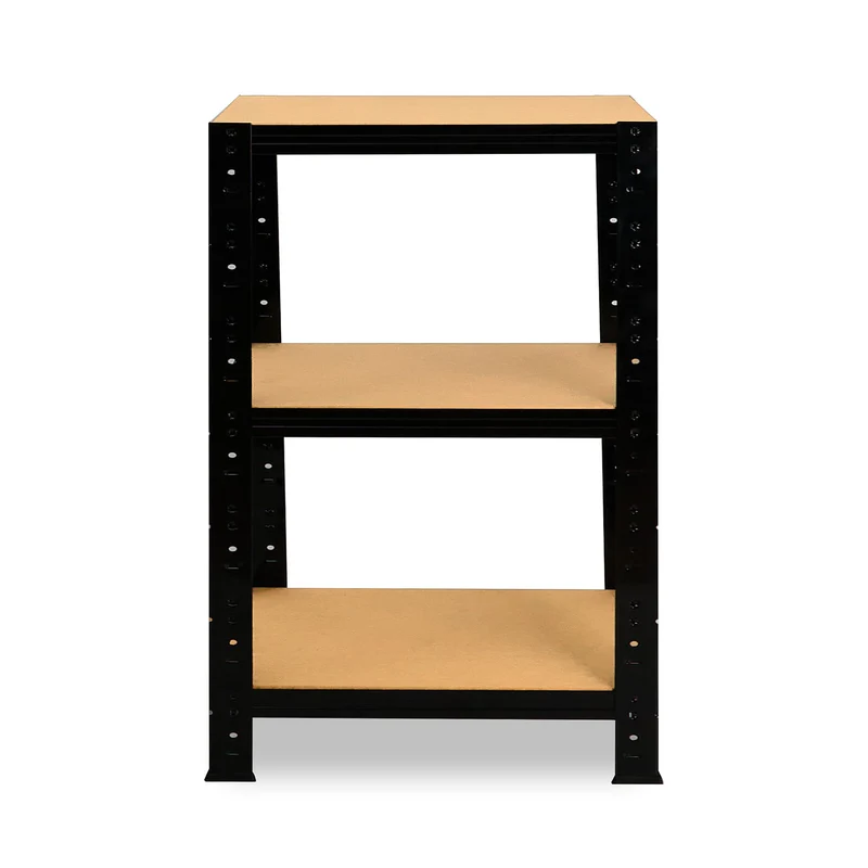 shelfplaza BLACK Schwerlastregal 90x60x60 cm schwarz mit 3 Böden