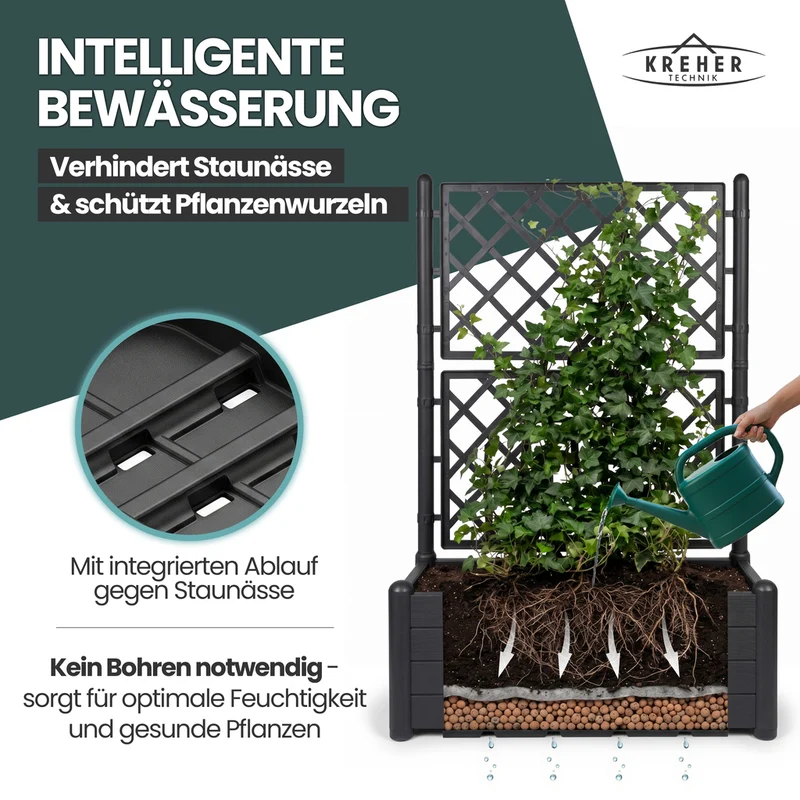 Set: 2 x HOLZ OPTIK XL SPALIER (breite Version) Farbe: Anthrazit