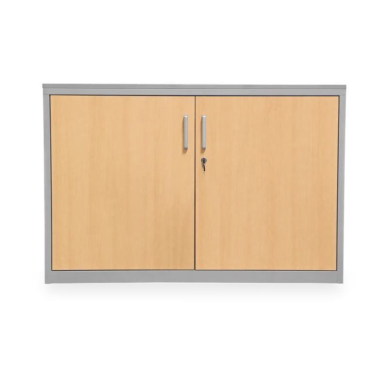 Aktenschrank Stahl & Holz – 2 OH (inkl. Abdeckplatte in Grau)