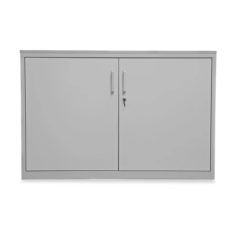 Aktenschrank Stahl & Holz – 2 OH (inkl. Abdeckplatte in Grau)