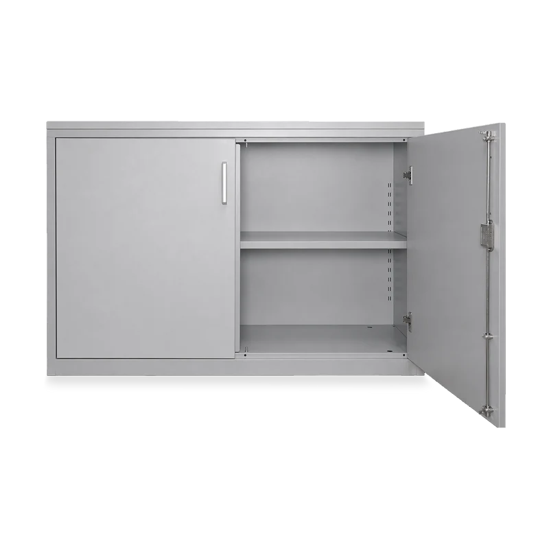 Aktenschrank Stahl & Holz – 2 OH (inkl. Abdeckplatte in Grau)