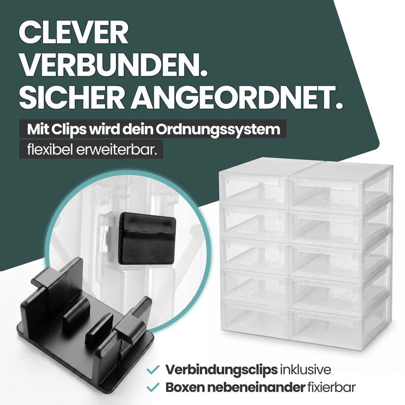 Bundle: 1 x Schubladenbox XL52 + 1 x Schubladenbox XXL 52