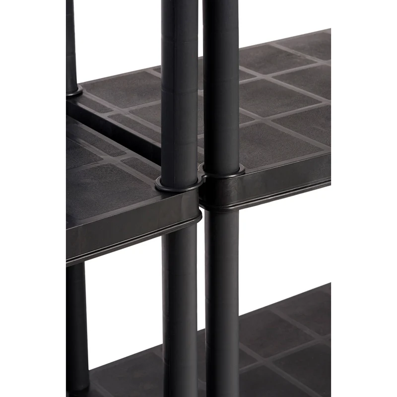 Set: 2 x OPTIMO - Schwerlastregal 16 Zoll (Schwarz)