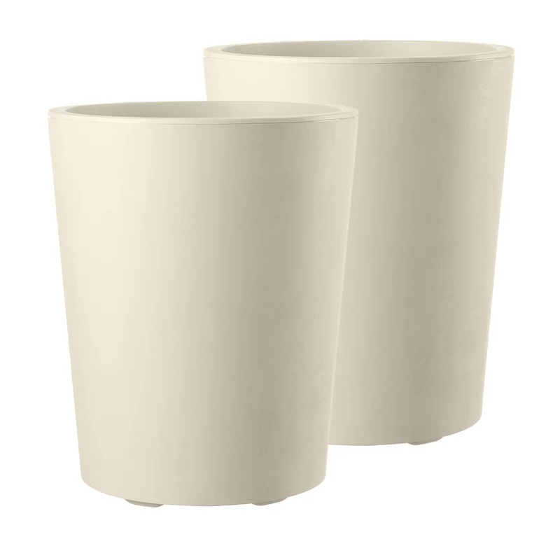 2 x Pflanzkübel 'Millennium' 48 Liter, rund (Farbe wählbar)