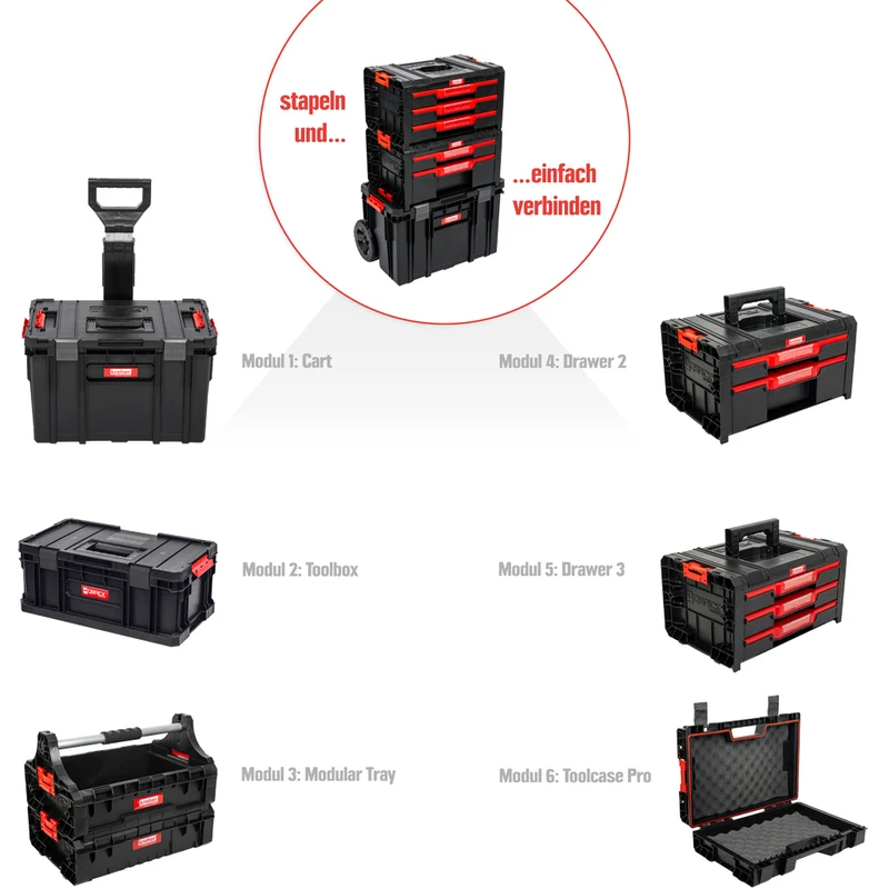 Q-BRICK PRO Modular - Mobiler Werkstattwagen, Variante: Drawer2