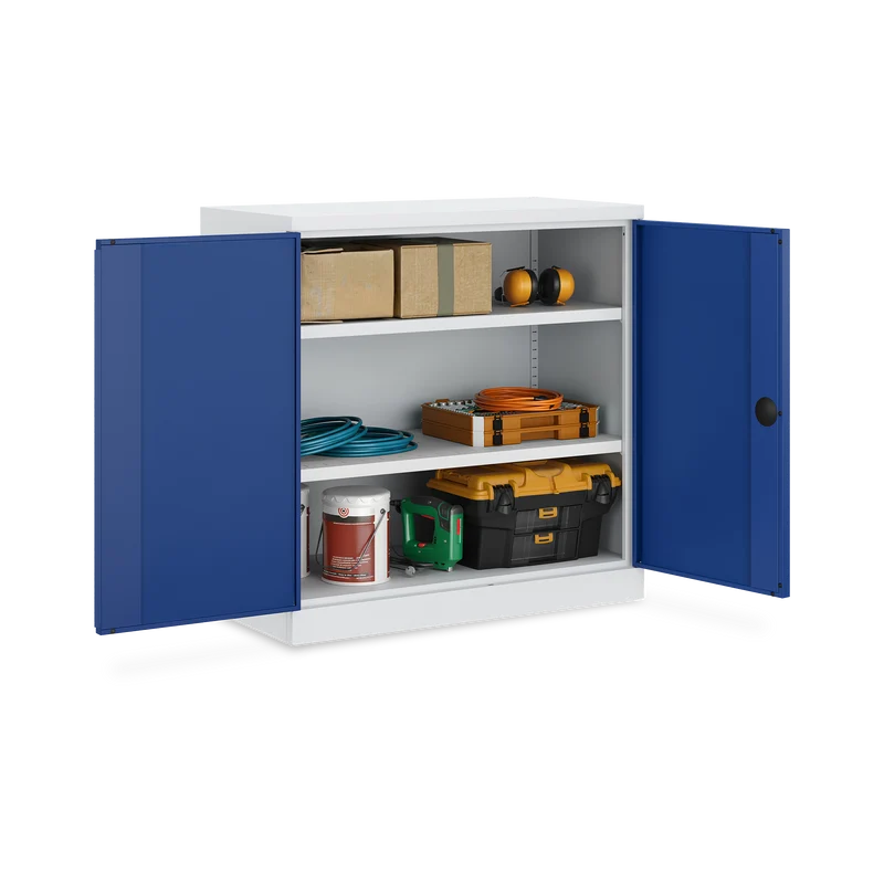 Schwerlastschrank (150 kg) mit 2 Böden (1000 x 500 x 995 mm)