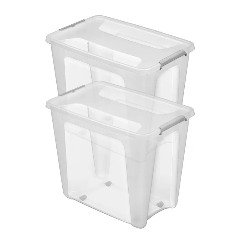 Aufbewahrungsbox 'Prime Store' mit Rollen in Transparent (Volumen/Set wählbar)