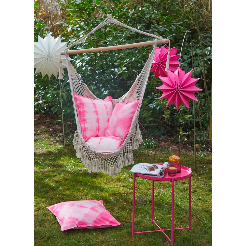 Barlooon® Outdoor Lampion - Wetterfeste Hängeleuchte für Garten, Terrasse & Balkon - Ø 30 cm / 50 cm (Größe S/M) in Weiß, Creme Beige, Flieder & Pink