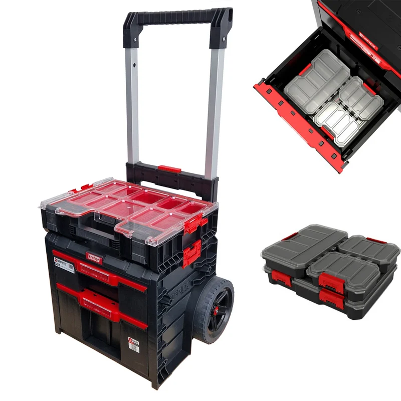 Q-BRICK PRO - Mobiler Werkstattwagen: 3er Set V16