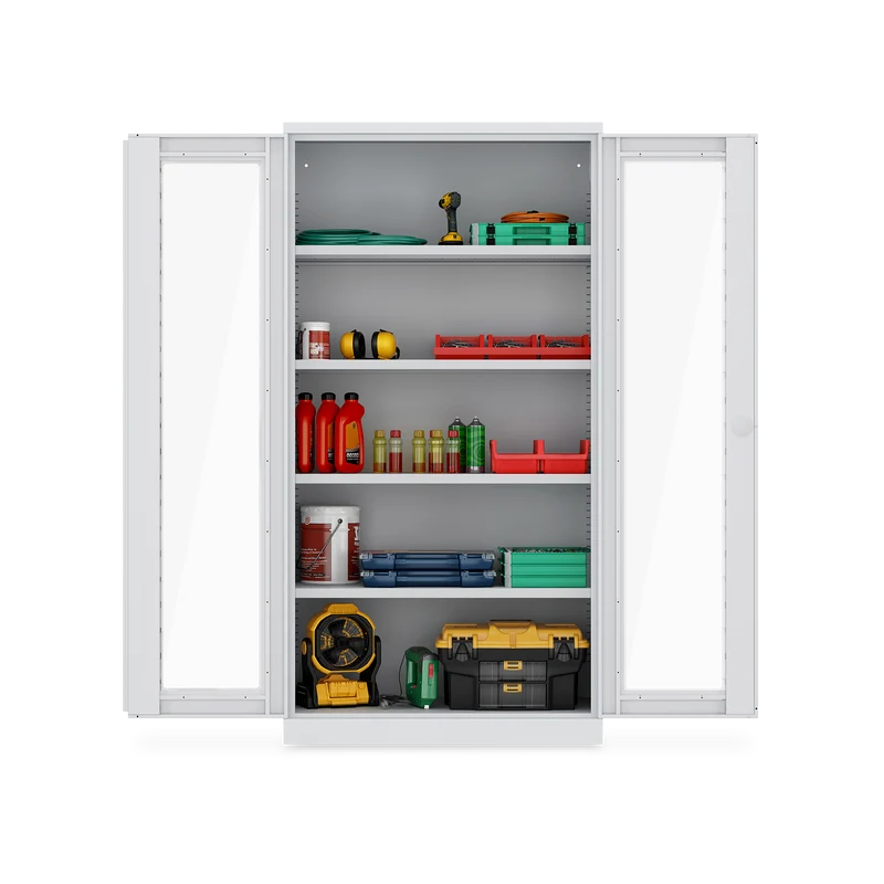 Schwerlastschrank (150 kg) mit Sichtfenster (1000 x 500 x 1945 mm)