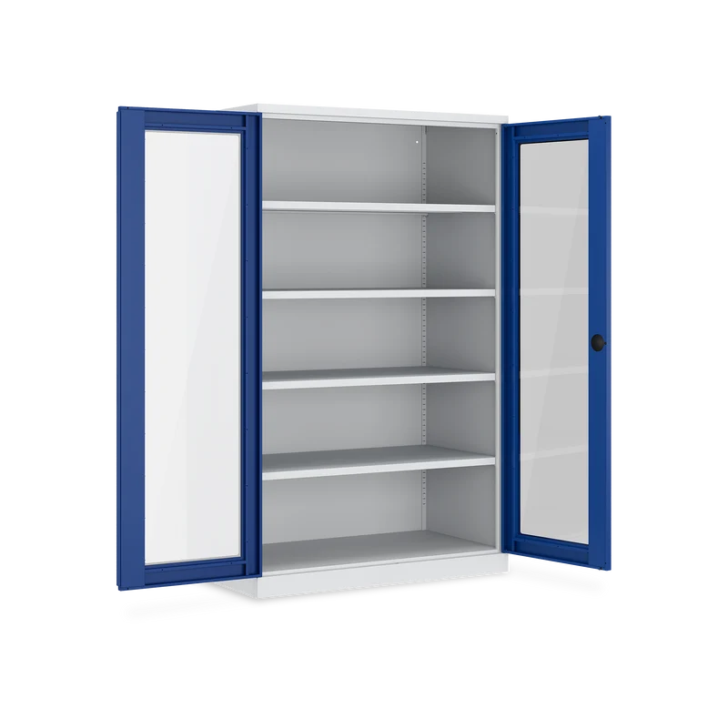 Schwerlastschrank (150 kg) mit Sichtfenster (1200 x 665 x 1945 mm)