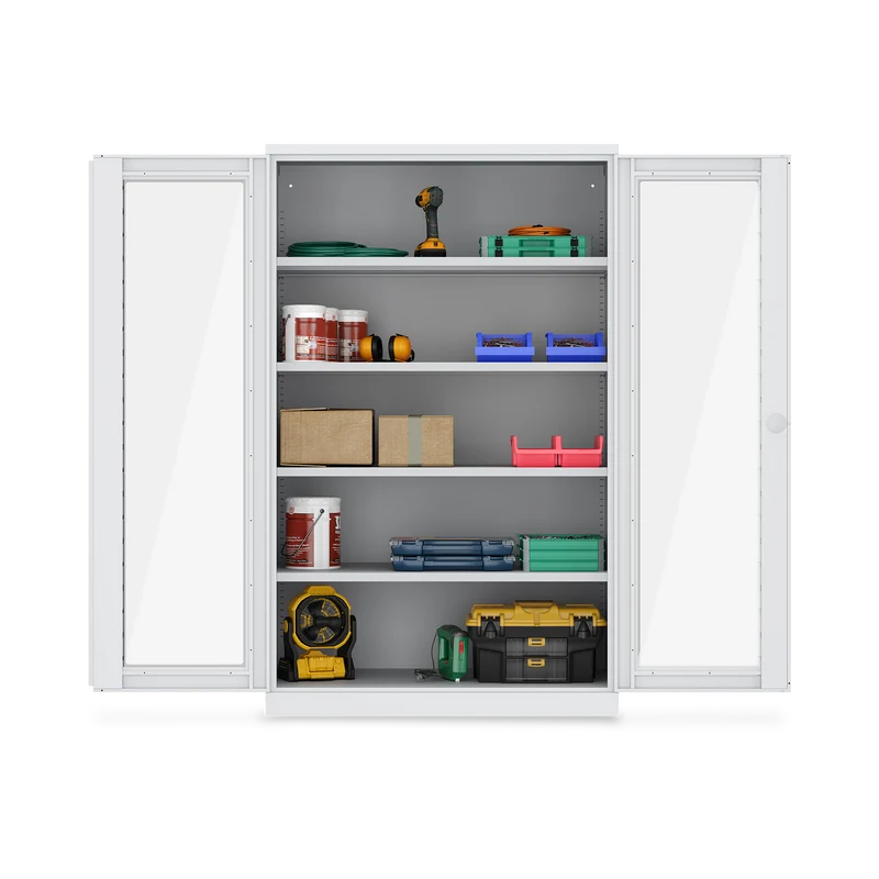 Schwerlastschrank (150 kg) mit Sichtfenster (1200 x 665 x 1945 mm)