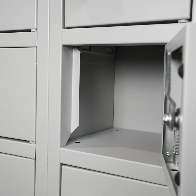 Stahl-Wertfachschrank | 10 Fächer – Lichtgrau