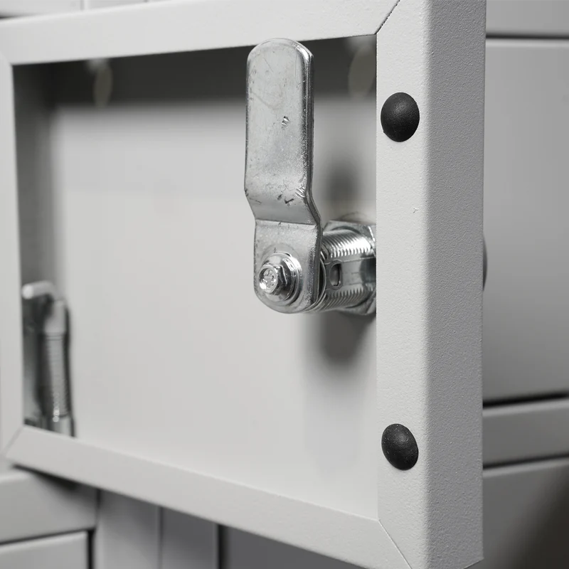 Stahl-Wertfachschrank | 10 Fächer – Lichtgrau