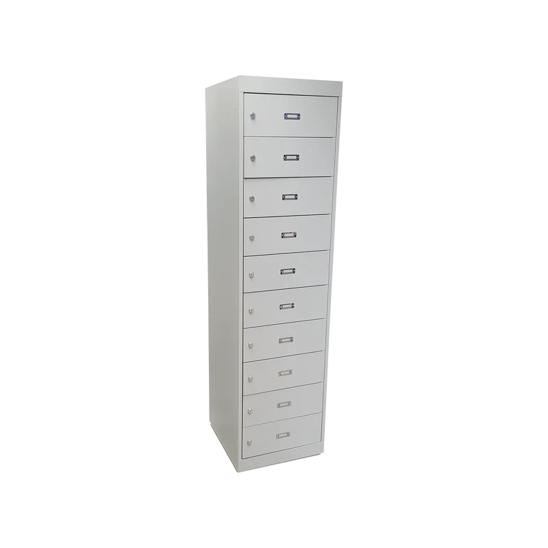 Laptopschrank mit 10 Fächern & Steckdosen