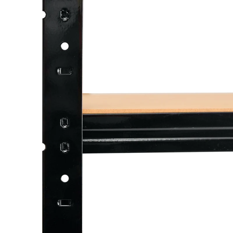 shelfplaza BLACK Werkbank Regal 190x80x60 cm mit 6 Böden schwarz