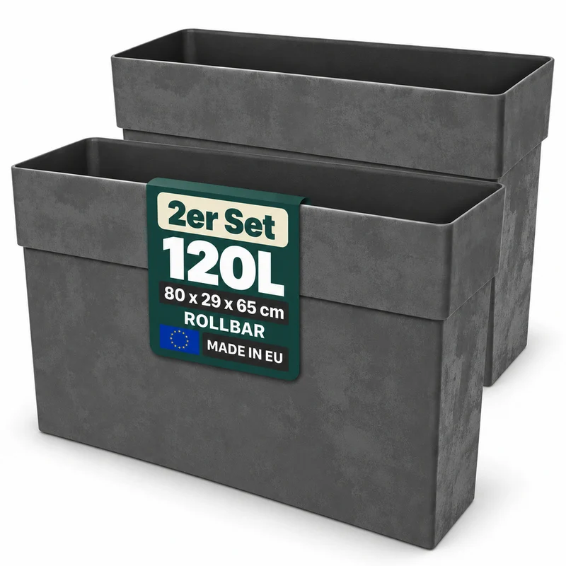 2 x Rollbarer XXL Sichtschutz 'LIKE' 80 cm - rechteckig - in Anthrazit