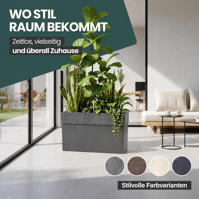 2 x Rollbarer XXL Sichtschutz 'LIKE' 80 cm - rechteckig - in Anthrazit