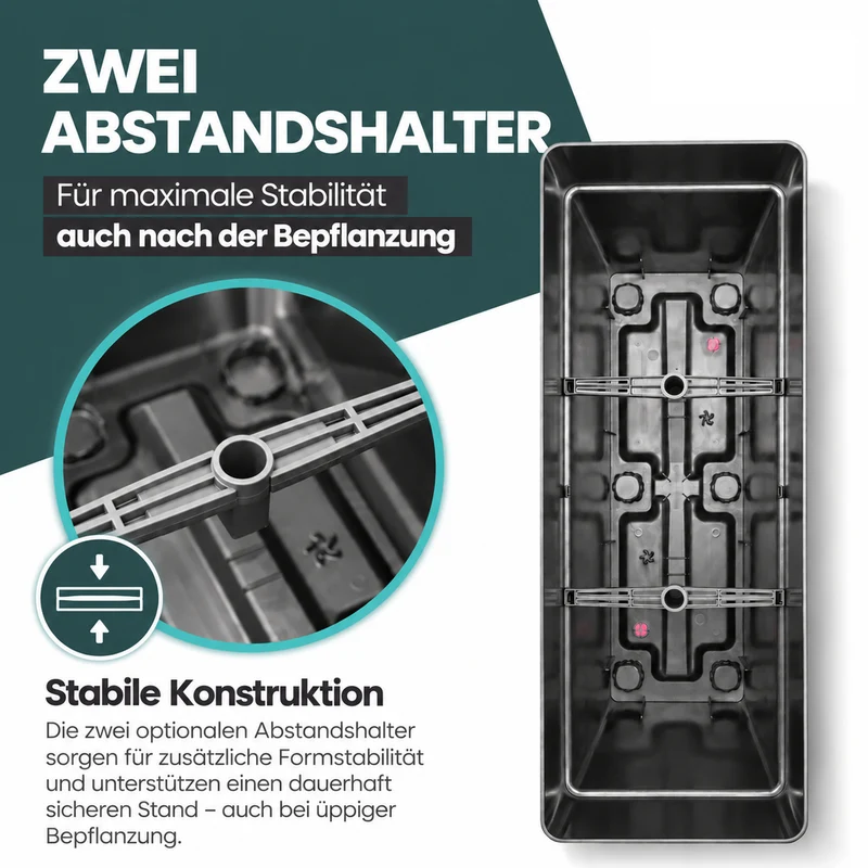 2 x Rollbarer XXL Sichtschutz 'LIKE' 80 cm - rechteckig - in Anthrazit