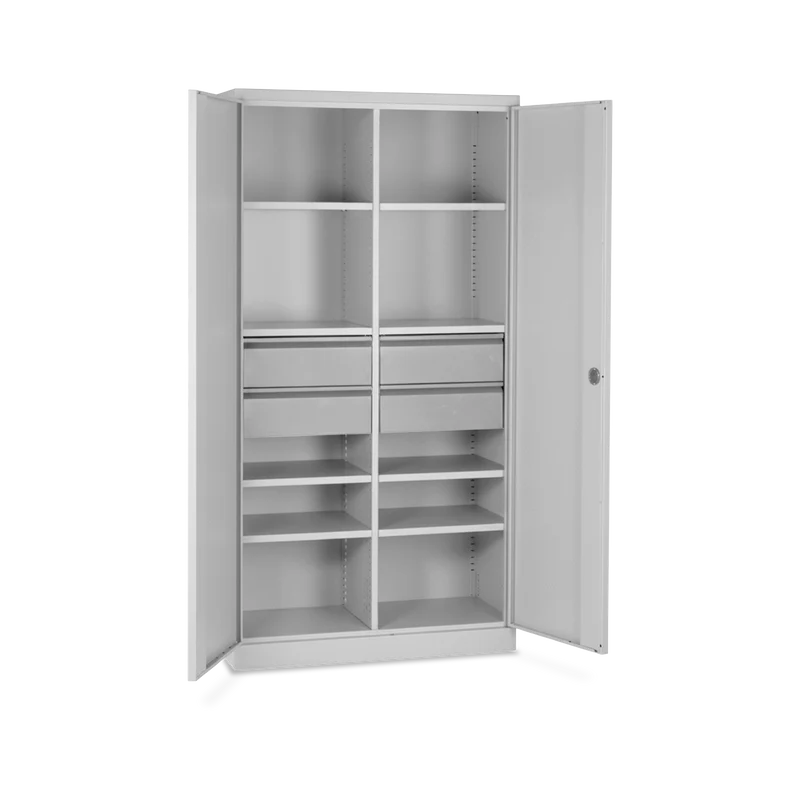 Werkstattschrank (1200 x 450) mit 4 Schubladen & 8 Fachböden