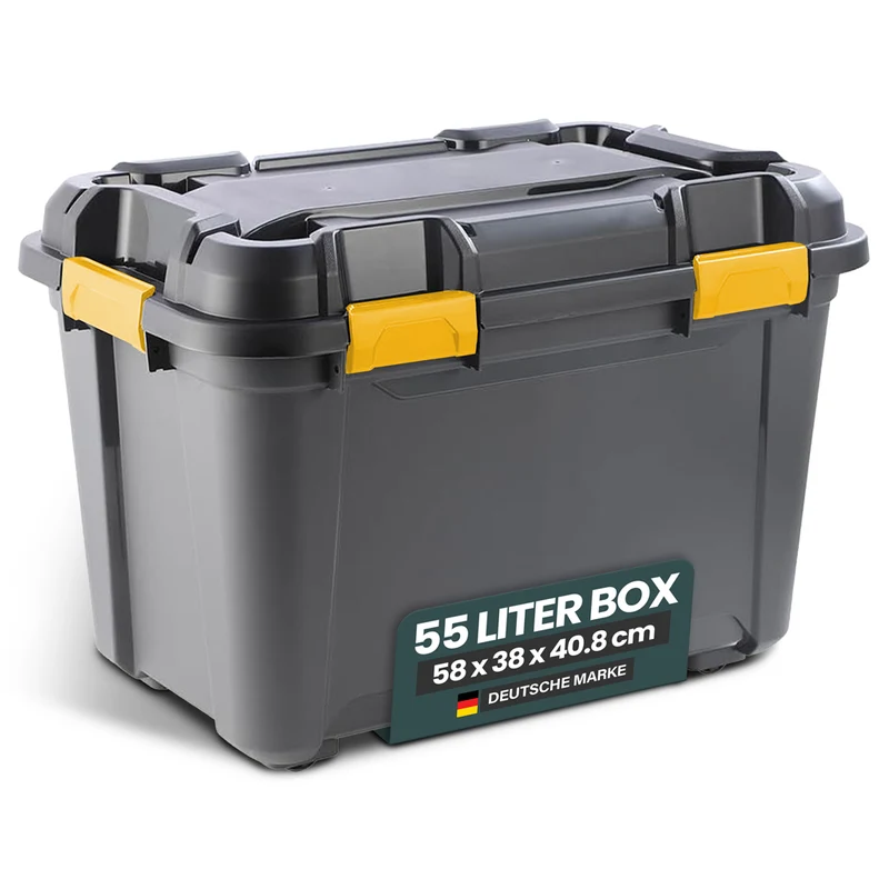 Rollbare 'Bunker Tough' Box (IP67/IPX7) mit Deckel in verschiedenen Größen (Größe wählbar)